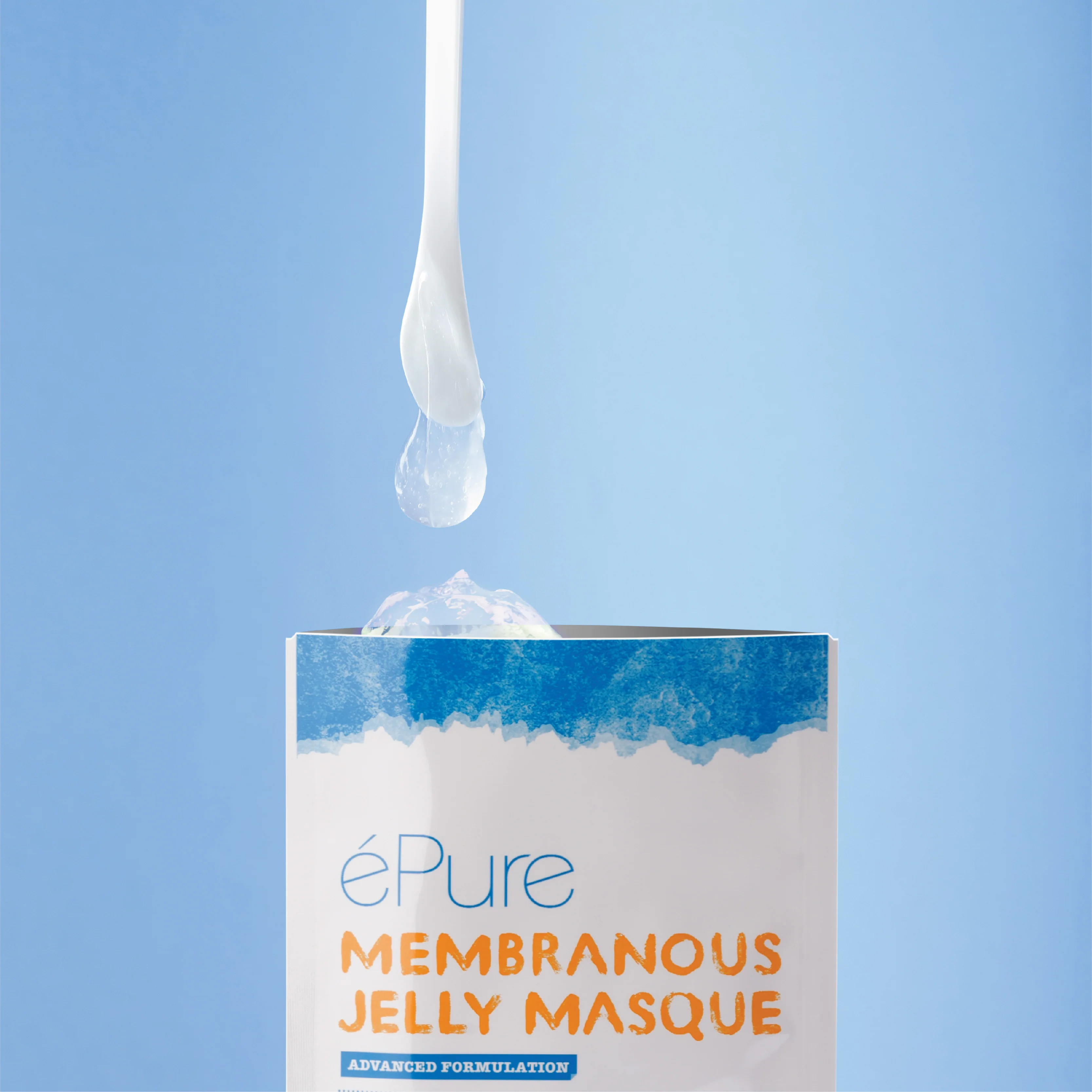&eacute;Pure Membranous Jelly Masque product with jelly texture and applicator